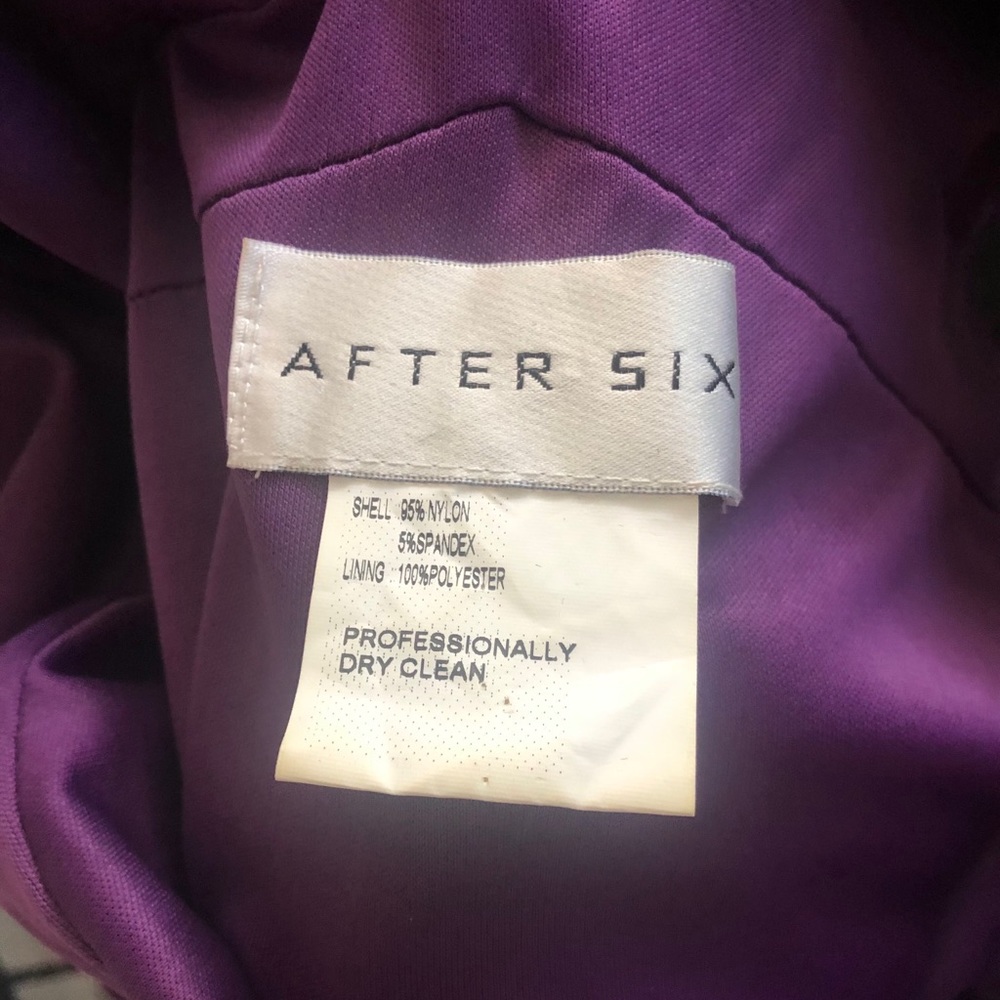 After Six Satin Gown — Size 8 — African Violet/Purple - Picture 9 of 12